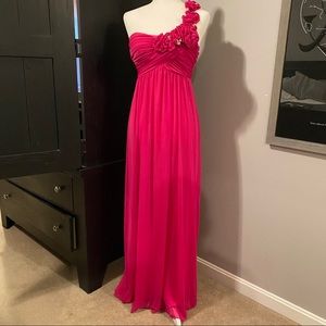 Stunning hot pink floor formal dress